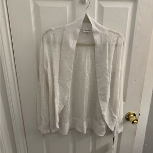 Calvin Klein Cream Open-Front Cardigan